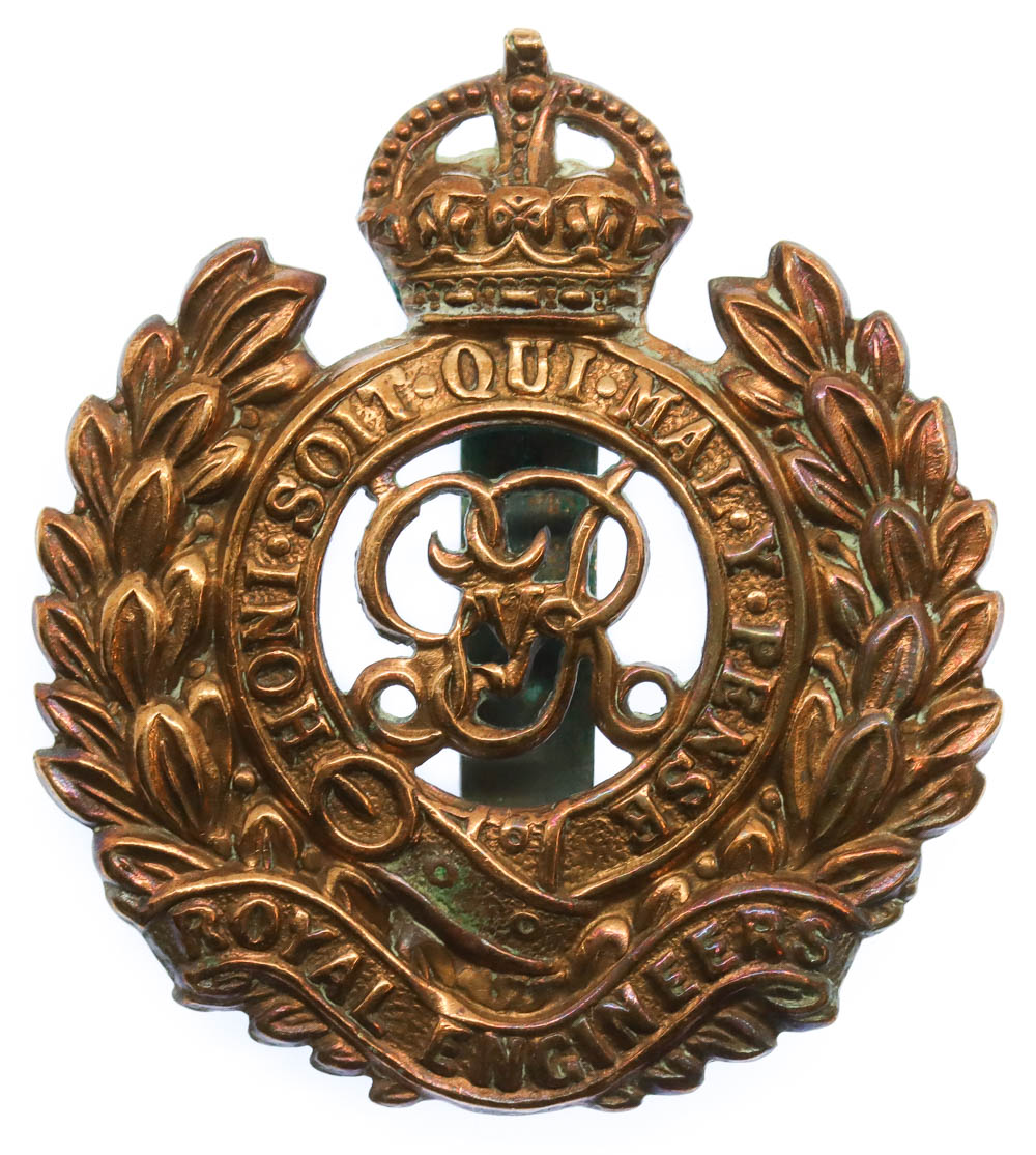 George V Royal Engineers Cap Badge