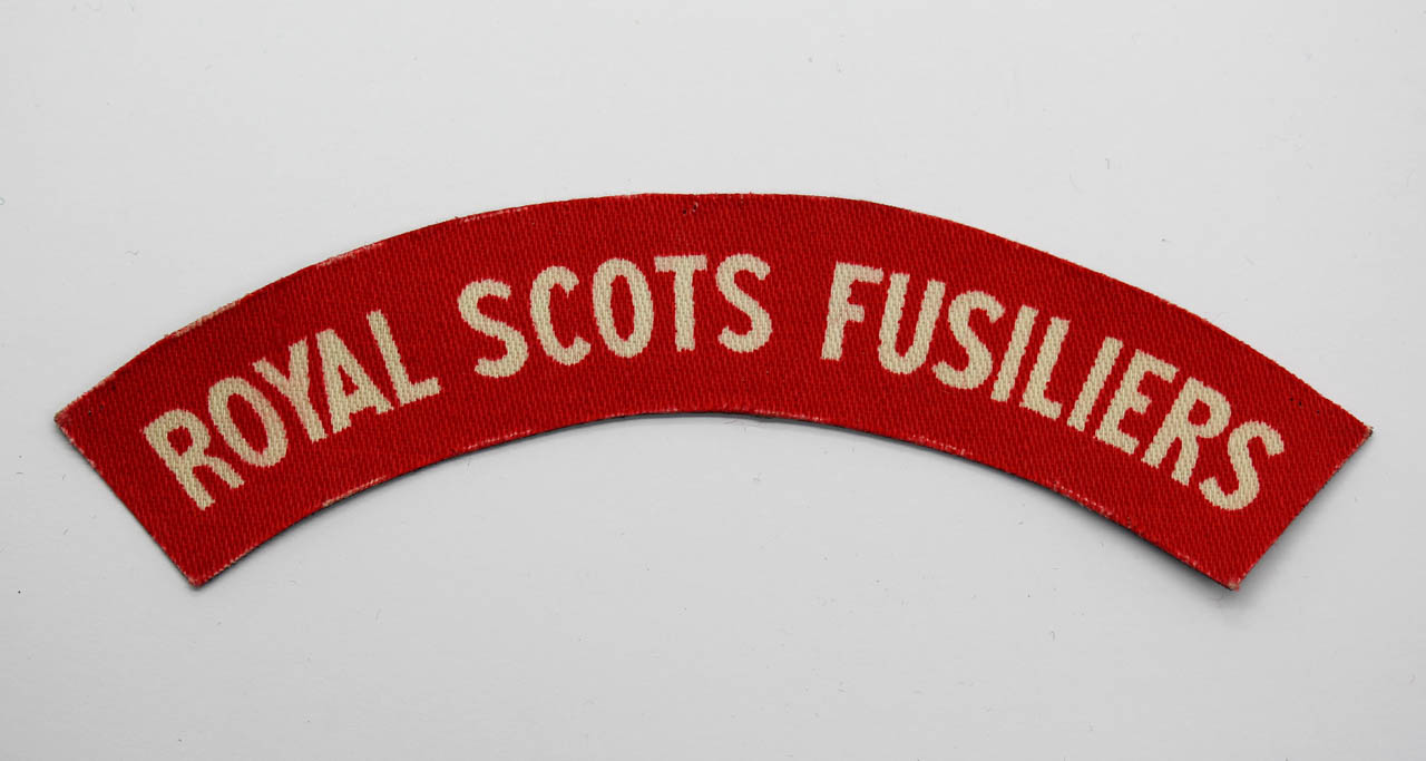 Royal Scots Fusiliers (ROYAL SCOTS FUSILIERS) WW2 Printed Shoulder Title