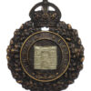 Isle of Wight Police Black Wreath Helmet Plate - King's Crown