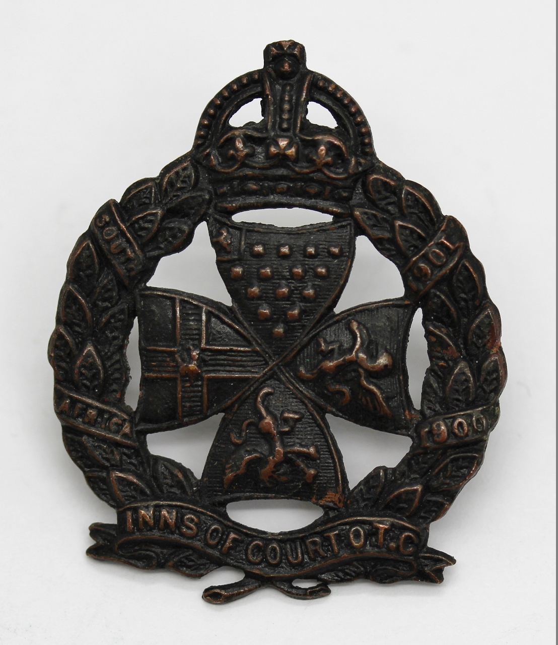 Inns of Court Regiment Cap Badge - King's Crown