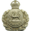 Glamorgan Constabulary Wreath Helmet Plate - King's Crown