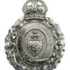 Dewsbury Borough Police Wreath Helmet Plate - King's Crown