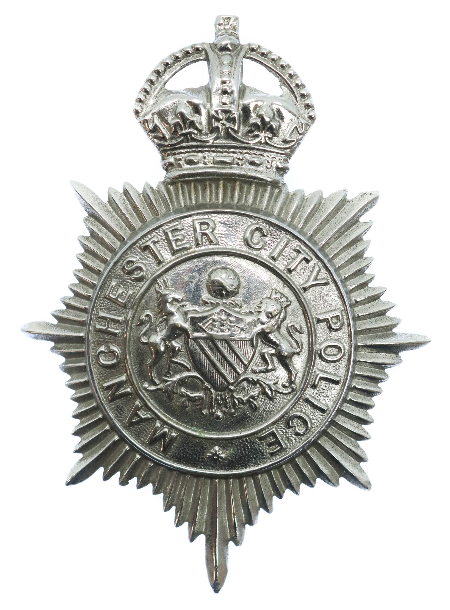 Manchester City Police Helmet Plate - King's Crown