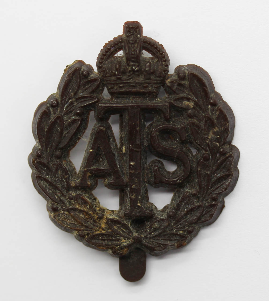 Auxiliary Territorial Service (A.T.S.) WW2 Plastic Economy Cap Badge