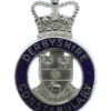 Derbyshire Constabulary Enamelled Cap Badge - Queen's Crown