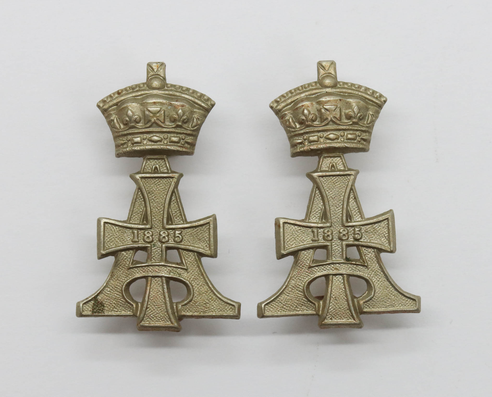 Pair of 19th Hussars Collar Badges