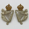 Pair of 8th King's Royal Irish Hussars Collar Badges - King's Crown