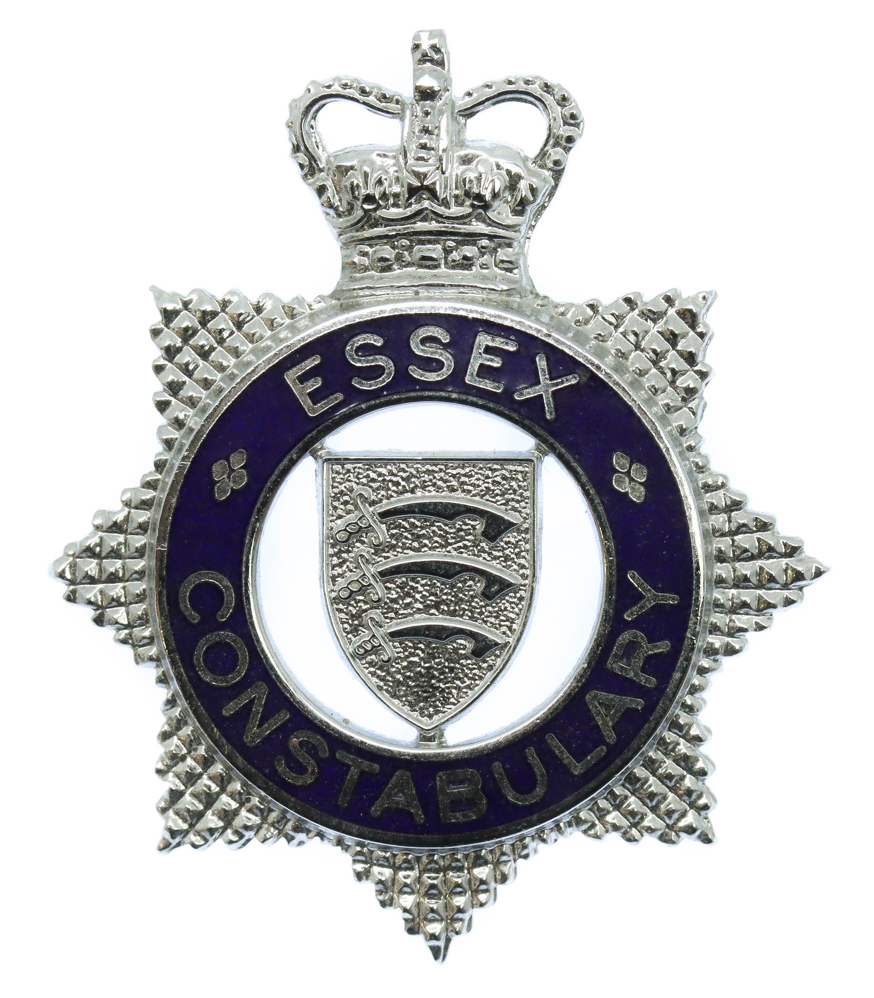 Essex Constabulary Senior Officer's Enamelled Cap Badge - Queen's Crown