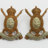 Pair of 6th Dragoon Guards (Carabiniers) Collar Badges - King's Crown