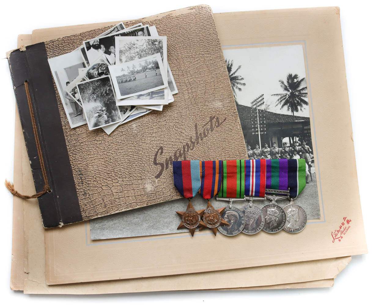 WW2, GSM (Clasp - Malaya) and Colonial Police Medal Group of Six with Photo Album - Deputy Supt. A.L. Hardy, Federation of Malaya Police