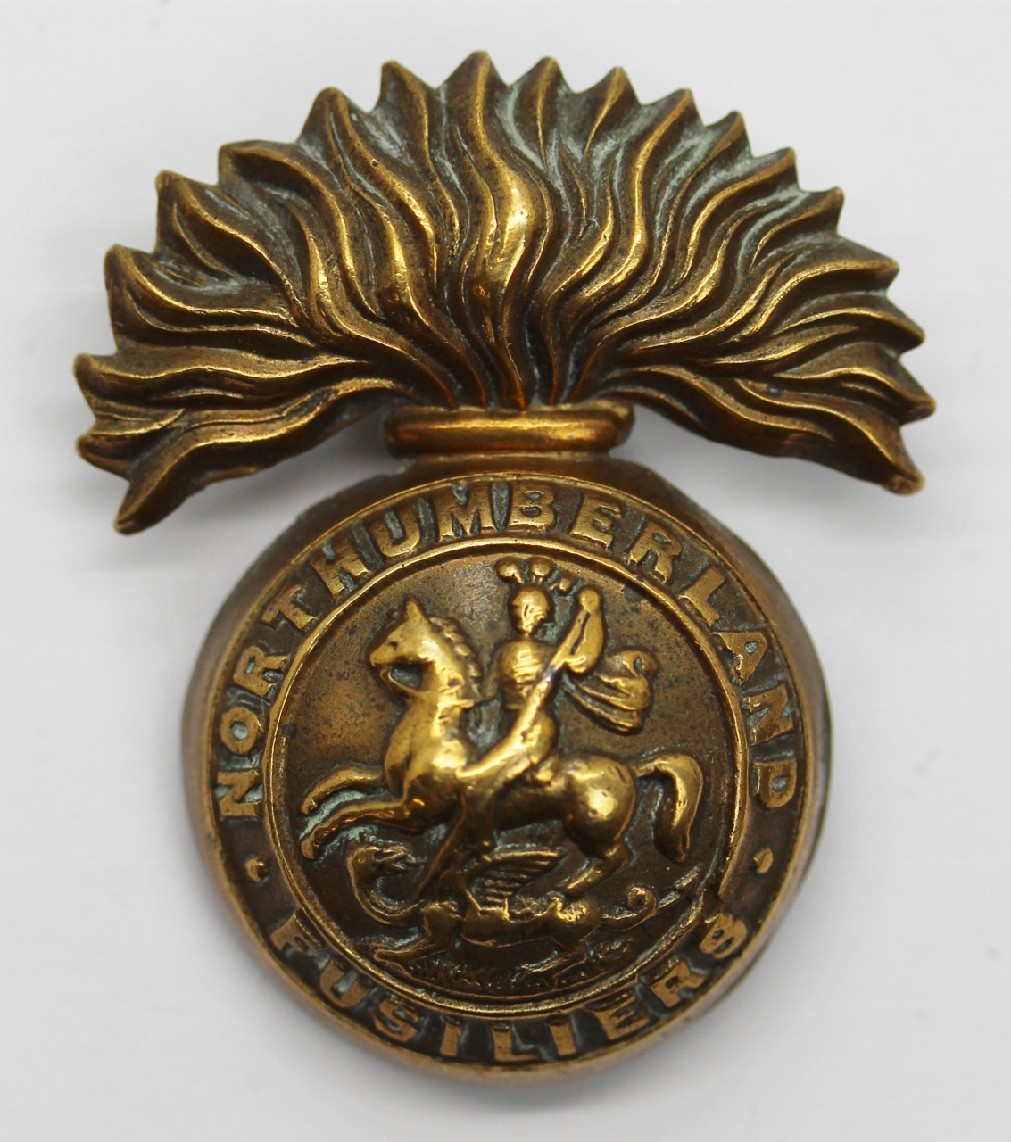 Northumberland Fusiliers Brass Cap Badge