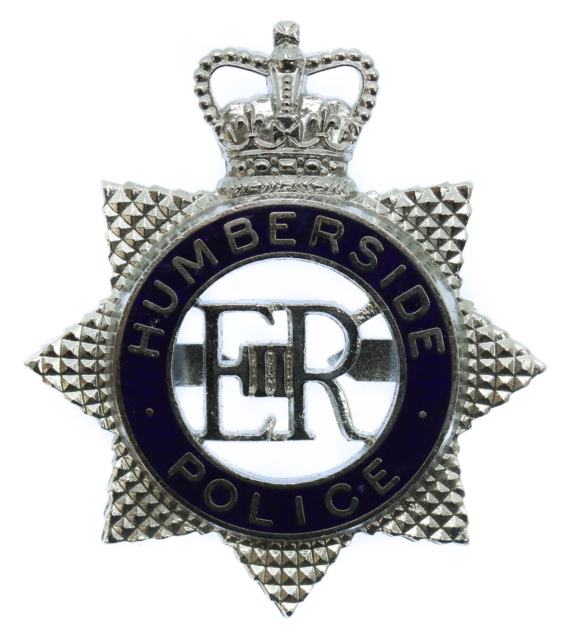 Humberside Police Senior Officer's Enamelled Cap Badge - Queen's Crown