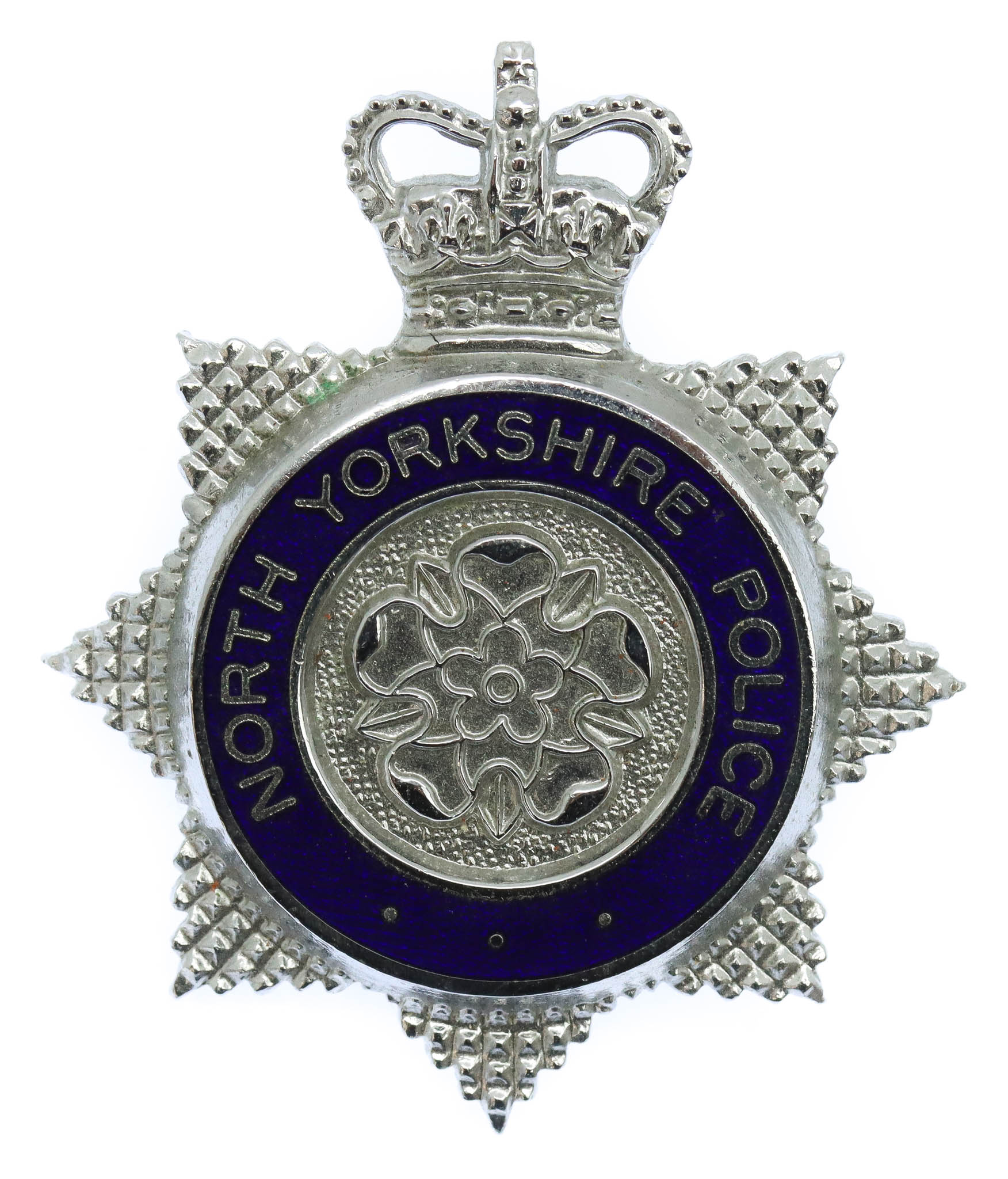 North Yorkshire Police Senior Officer's Enamelled Cap Badge - Queen's Crown