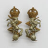 Pair of Royal Electrical & Mechanical Engineers (R.E.M.E.) Collar Badges - King's Crown