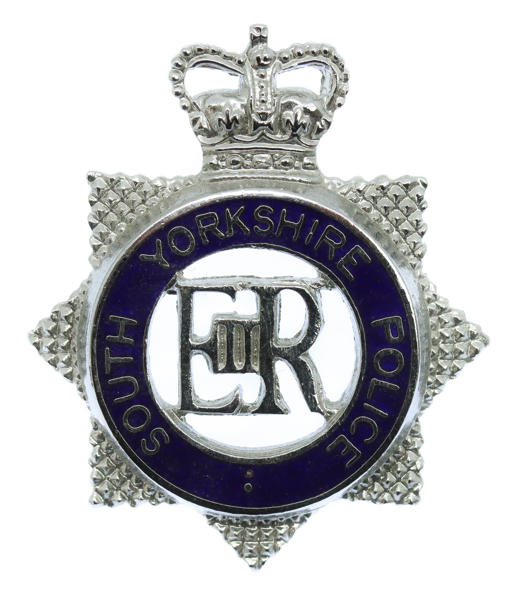 South Yorkshire Police Senior Officer's Enamelled Cap Badge - Queen's Crown
