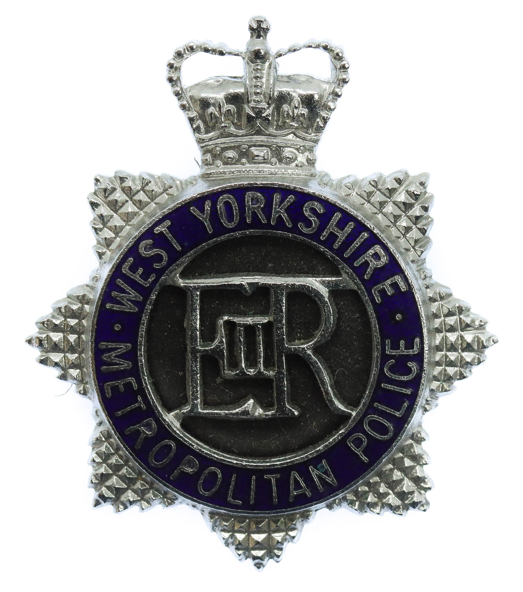 West Yorkshire Metropolitan Police Senior Officer's Enamelled Cap Badge - Queen's Crown