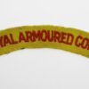 WW2 Royal Armoured Corps Cloth Shoulder Title