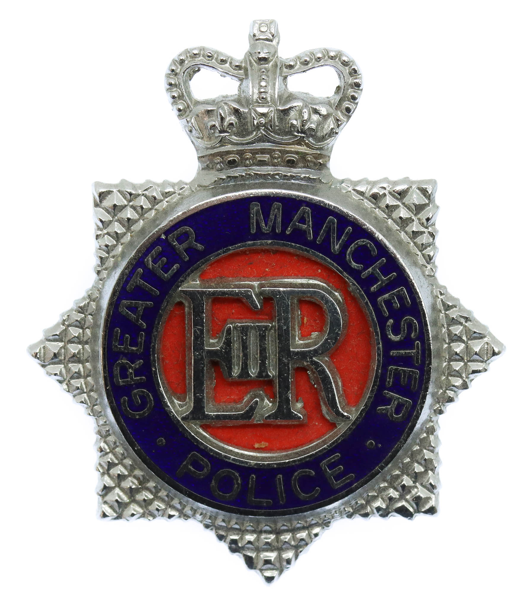 Greater Manchester Police Senior Officer's Enamelled Cap Badge - Queen's Crown