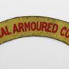 WW2 Royal Armoured Corps Printed Shoulder Title