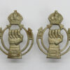 Pair of Royal Armoured Corps (R.A.C.) Collar Badges - King's Crown