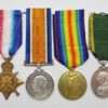WW1 1914-15 Star Trio and T.E.M - Pte. S. Ainley. West Riding Regiment