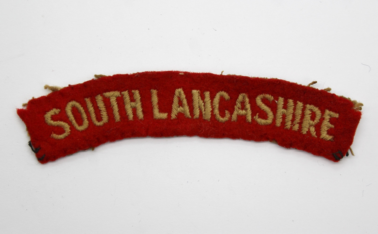 WW2 South Lancashire Regiment (SOUTH LANCASHIRE) Cloth Shoulder Title
