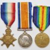 WW1 1914-15 Star, British War and Victory Medal Trio - A.W.O.II W. Morley. Notts & Derby Regiment (Sherwood Foresters)