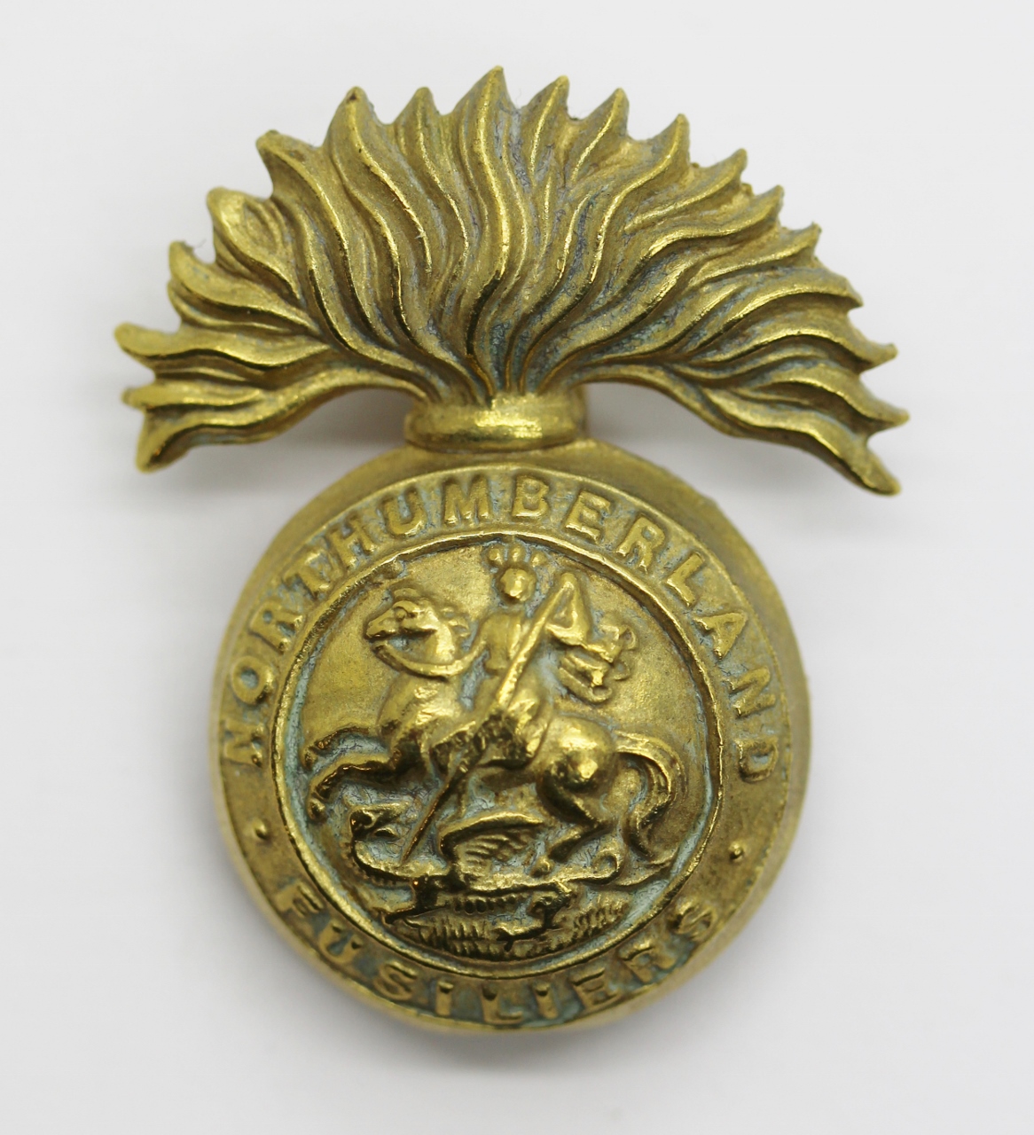Northumberland Fusiliers Brass Cap Badge