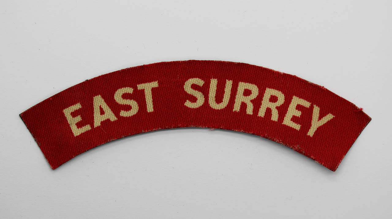 East Surrey Regiment (EAST SURREY) WW2 Printed Shoulder Title