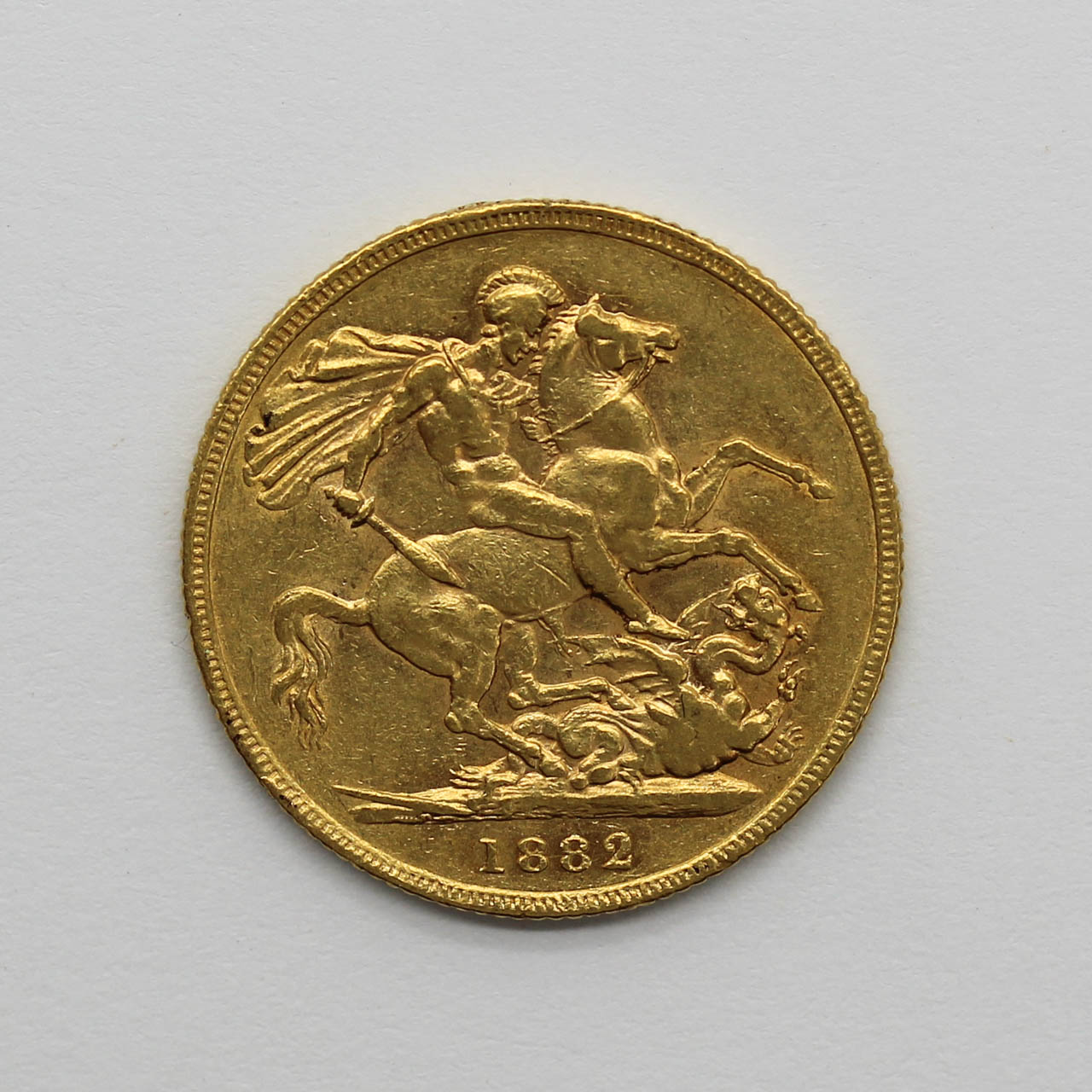 1882 S Victoria 22ct Gold Full Sovereign Coin (Sydney Mint)