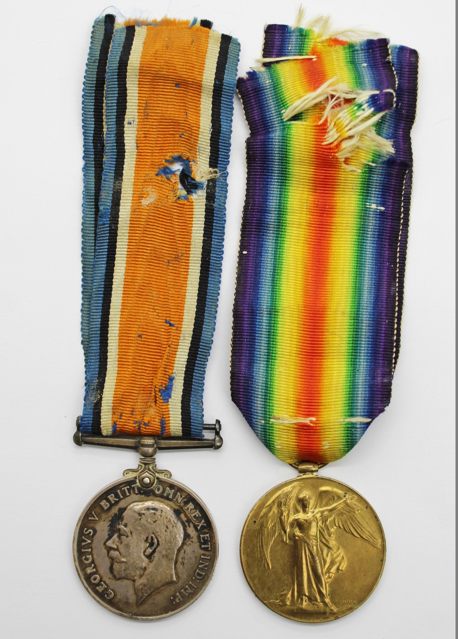WW1 British War & Victory Medal Pair - Pte. G.A. Pugh, King's Shropshire Light Infantry