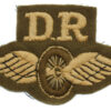 British Army Despatch Rider (D.R.) Winged Wheel Cloth Proficiency Arm Badge