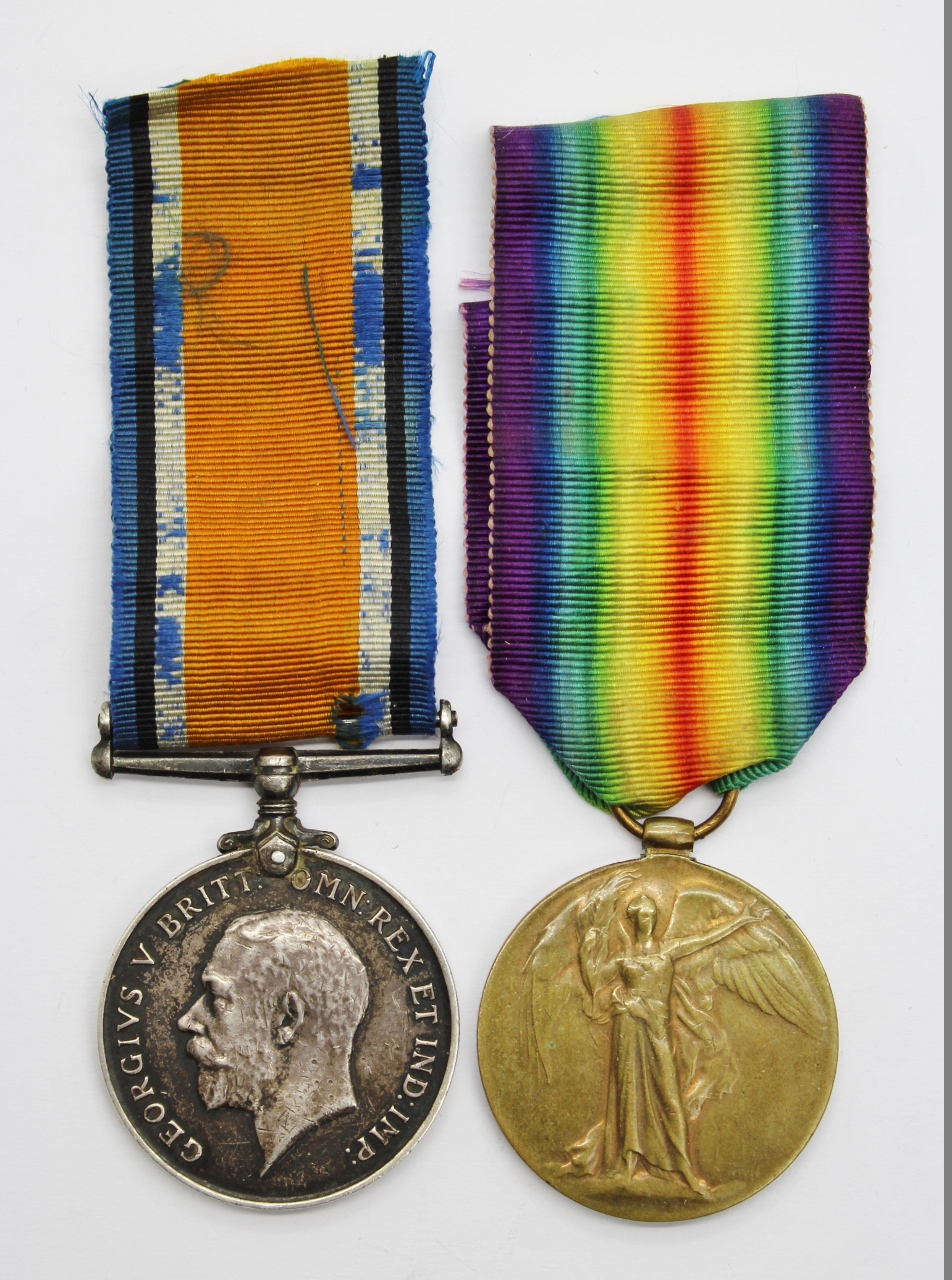 WW1 British War & Victory Medal Pair - Pte. W.F. Mason, Royal Marine Light Infantry