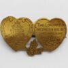 Royal Artillery Mizpah Hearts Sweetheart Brooch - King's Crown