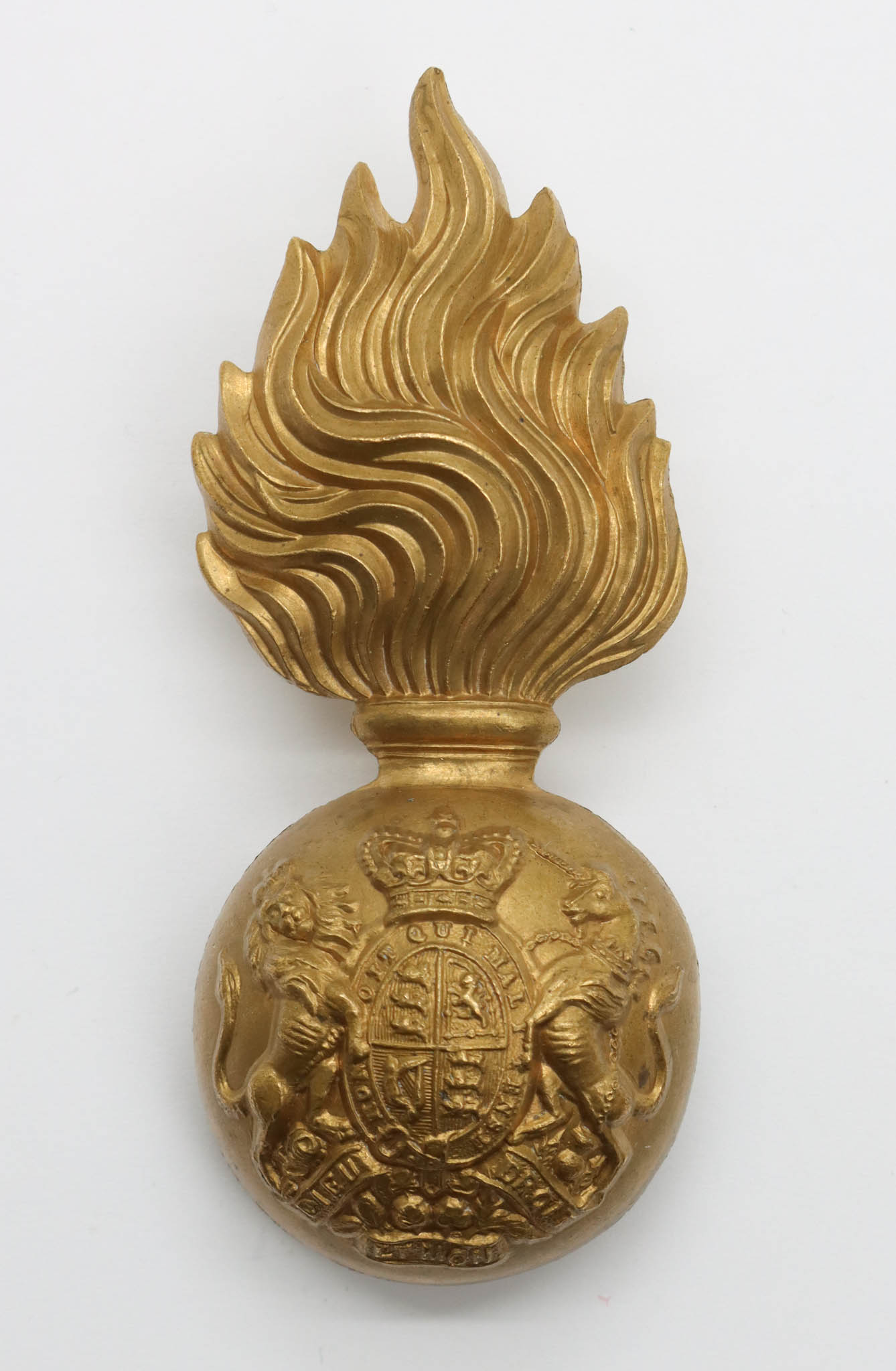 Victorian Royal Scots Fusiliers Fur Cap Grenade Badge