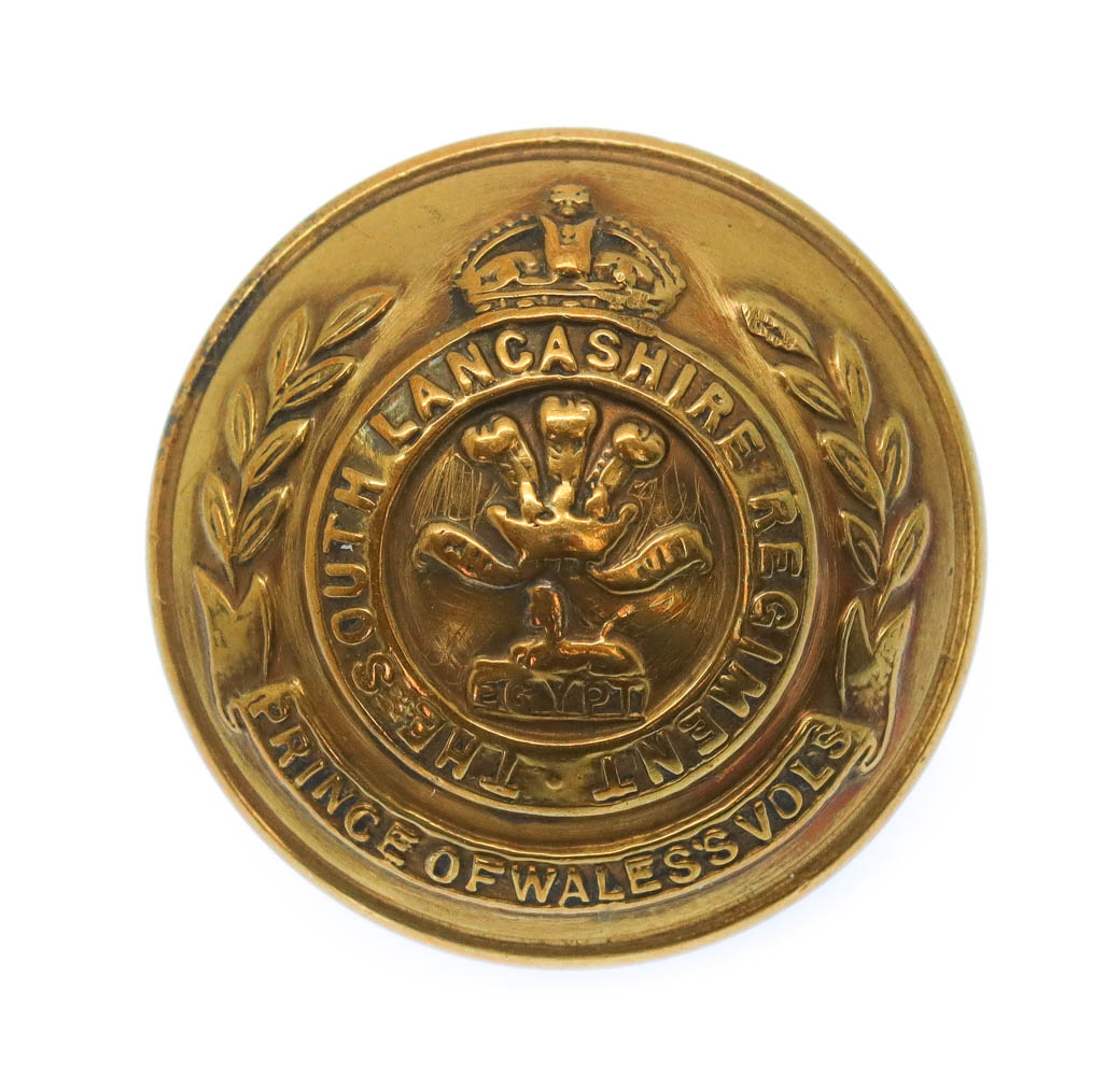 South Lancashire Regiment Officer's Button - King's Crown (26mm)