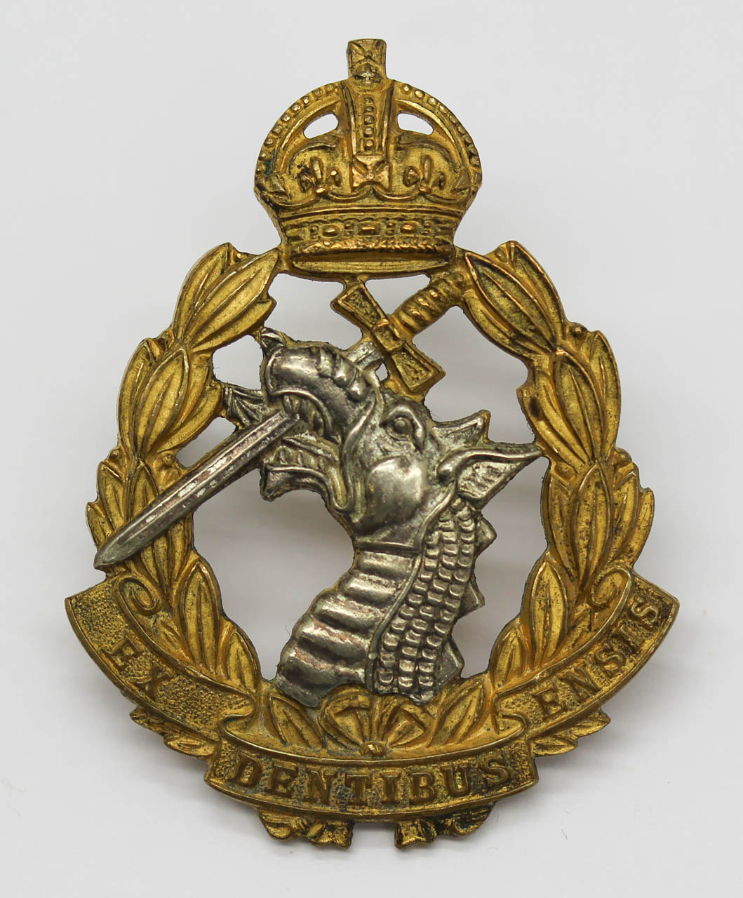 Royal Army Dental Corps (R.A.D.C.) Officer's Dress Cap Badge - King's Crown (2nd Pattern)
