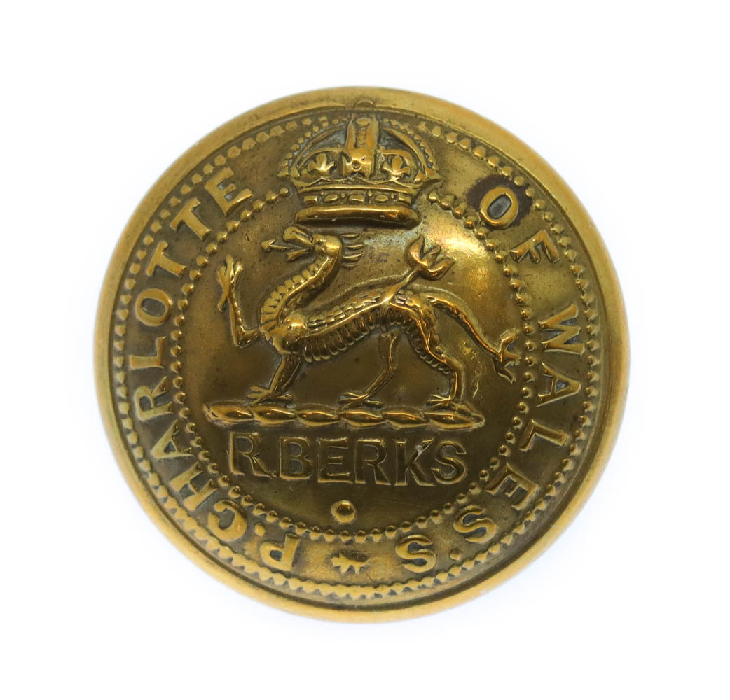 Royal Berkshire Regiment Officer's Button - King's Crown (26mm)