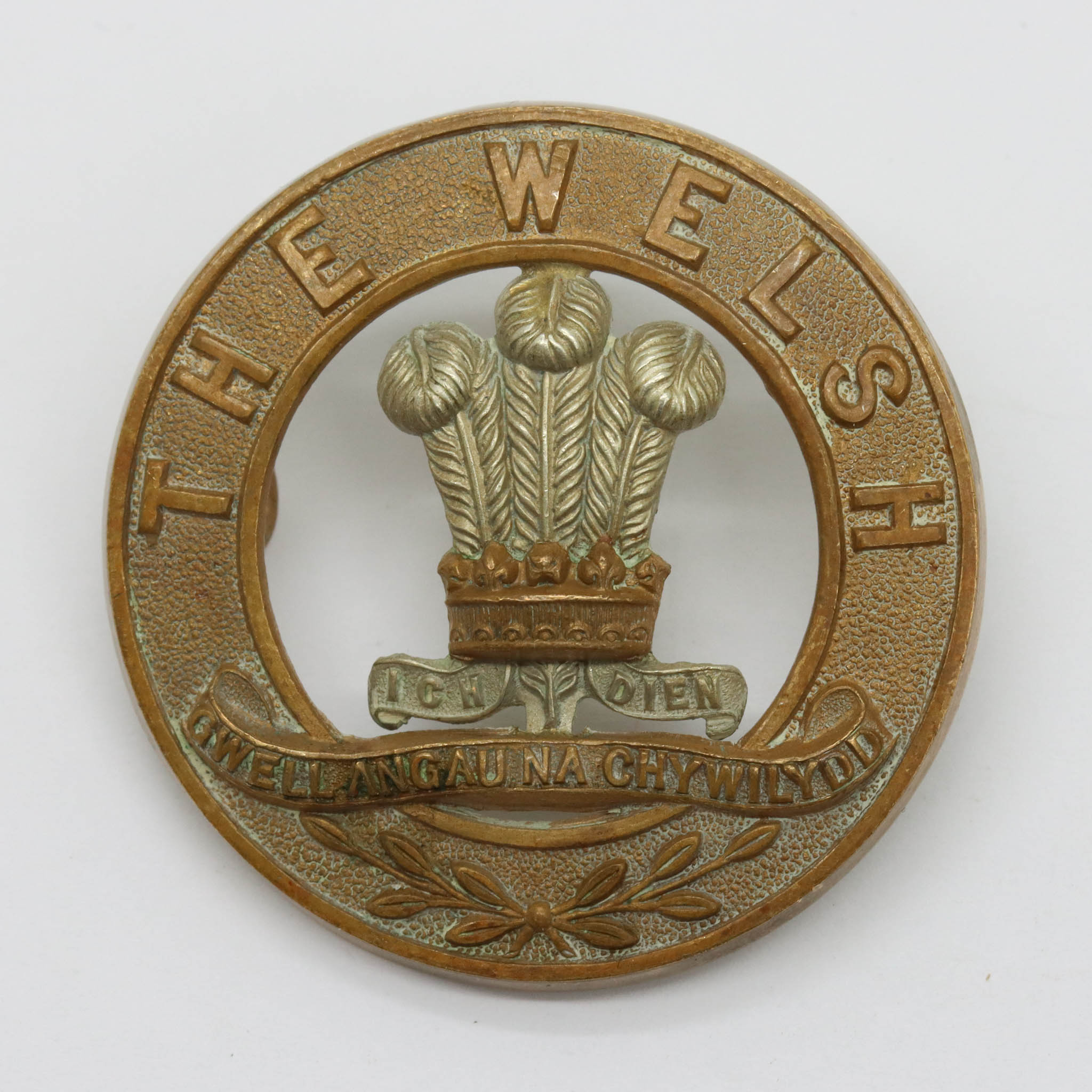 The Welsh Regiment Bi-Metal Helmet Plate Centre