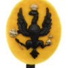 14th/20th King's Hussars Black Anodised (Staybrite) Cap Badge