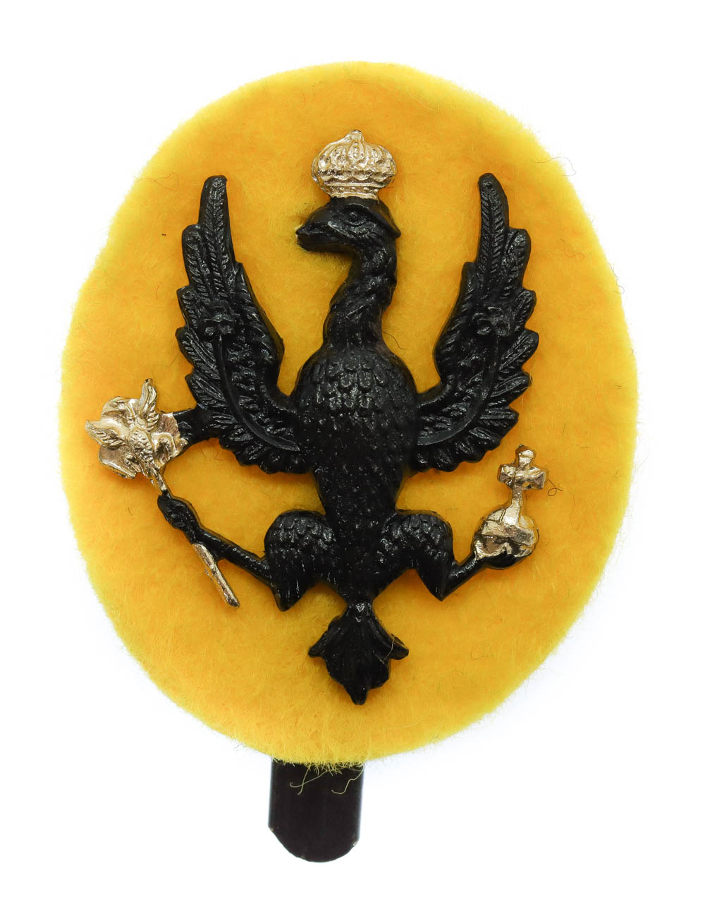14th/20th King's Hussars Black Anodised (Staybrite) Cap Badge