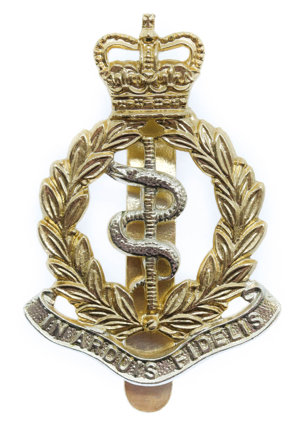 Royal Army Medical Corps (R.A.M.C.) Anodised (Staybrite) Cap Badge