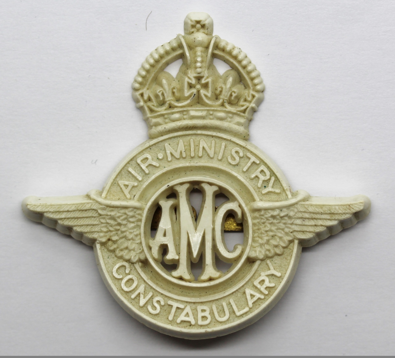 Rare Air Ministry Constabulary WW2 Plastic Economy Cap Badge