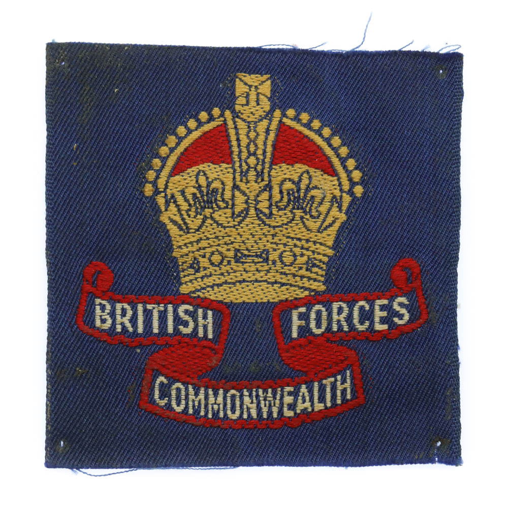 British Commonwealth Forces Cloth Formation Sign - King's Crown