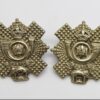 Pair of Highland Light Infantry (H.L.I.) Collar Badges - King's Crown