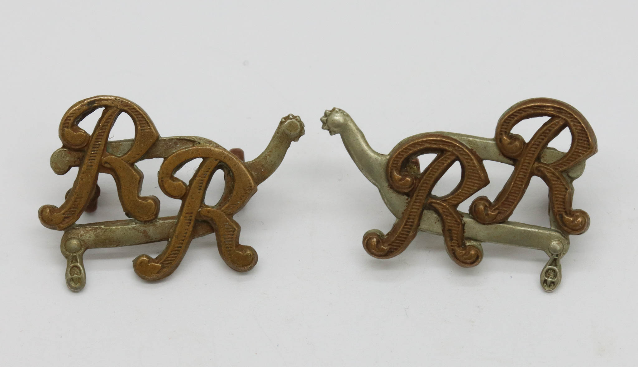 Pair of City of London Yeomanry (Rough Riders) Collar Badges