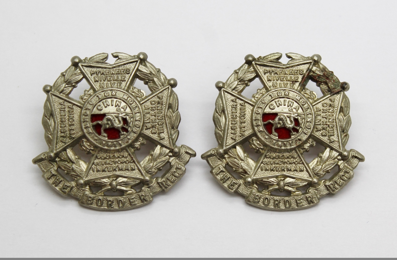 Pair of Border Regiment Collar Badges
