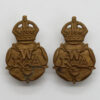 Pair of Women's Royal Army Corps (W.R.A.C.) Collar Badges - King's Crown