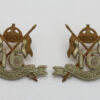 Pair of 16th/5th The Queen's Lancers Collar Badges - King's Crown