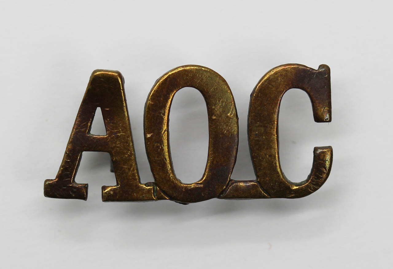 Army Ordnance Corps (A.O.C.) Shoulder Title